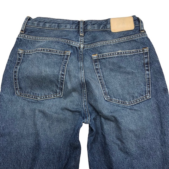 Everlane The Cheeky Jean High Rise Distressed 100% Cotton Crop Jean - Picture 15 of 16